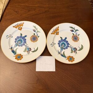 Set of 2 Vintage Royal Worcester Palmyra “Bride of the Desert” Luncheon Plates